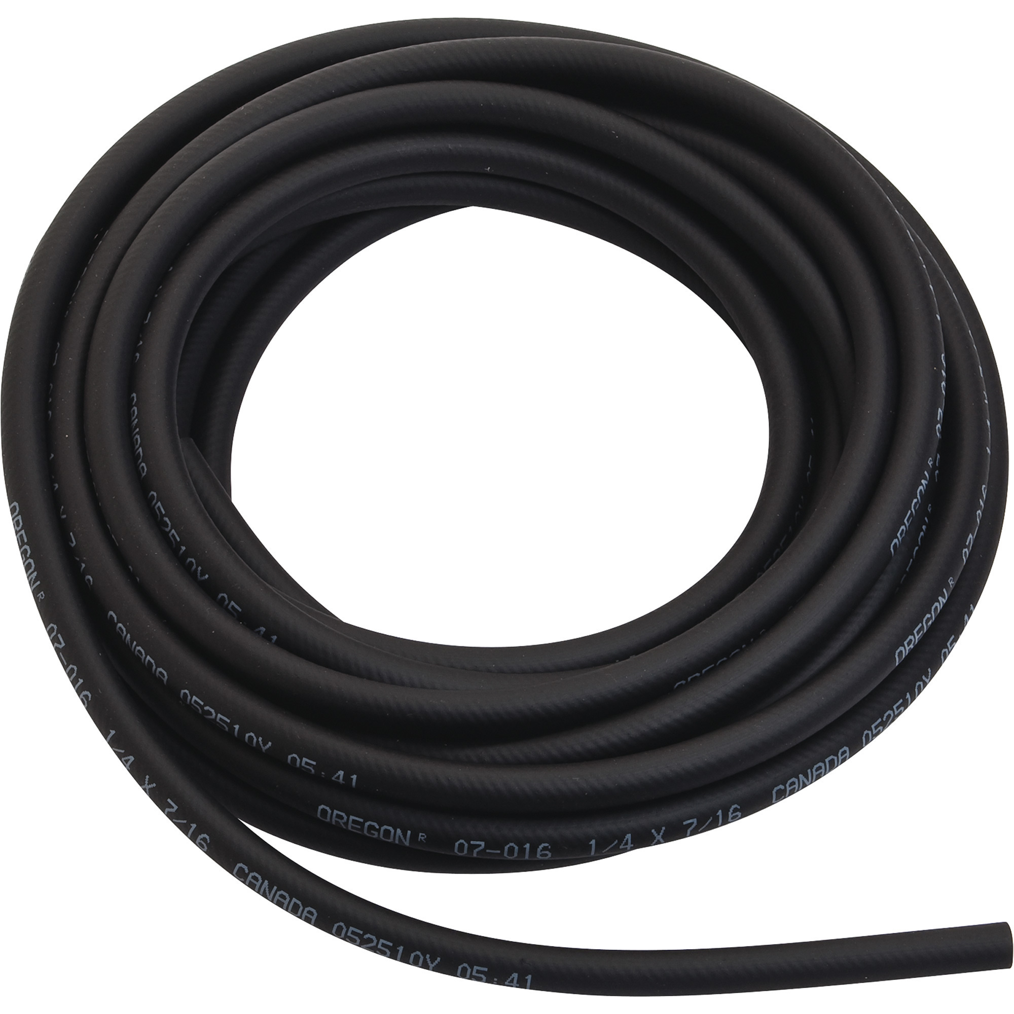 Oregon Replacement Tygon Braided Fuel Line, 1/4in. I.D. x 7/16in. O.D. x 25in.L, Model# 07-016CS